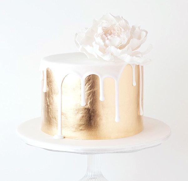 drip cake elegante oro